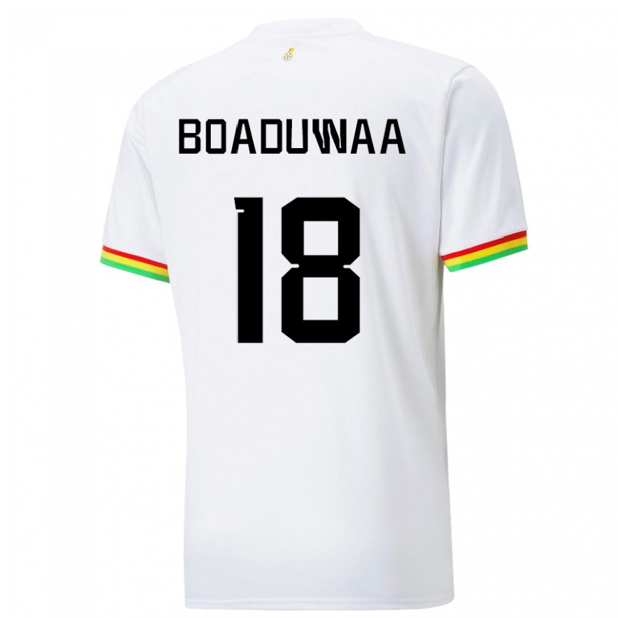 Hombre Camiseta Ghana Doris Boaduwaa #18 Blanco 1ª Equipación 22-24 Argentina