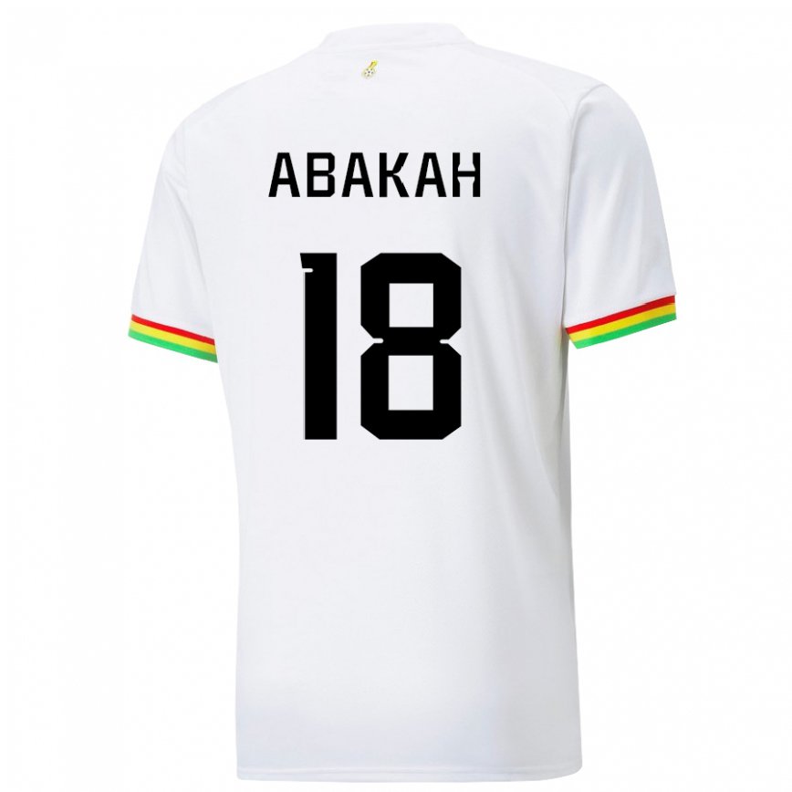 Hombre Camiseta Ghana Philomena Abakah #18 Blanco 1ª Equipación 22-24 Argentina