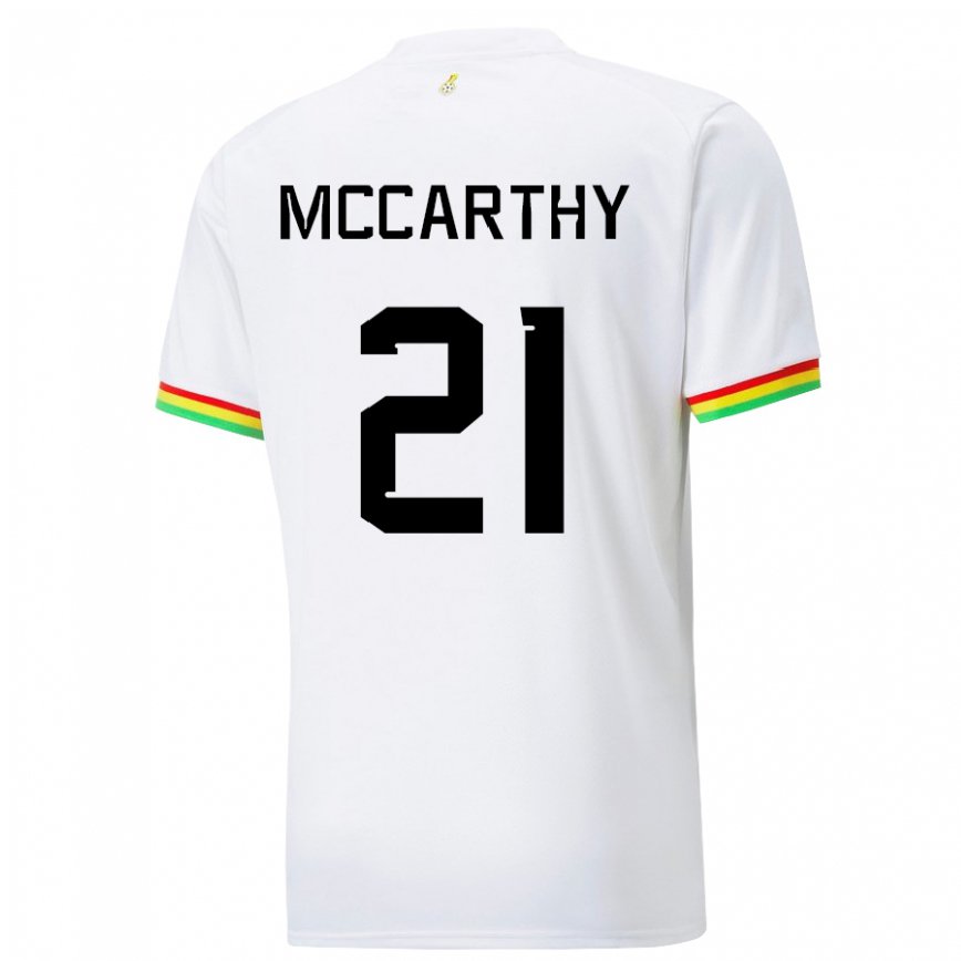 Hombre Camiseta Ghana Kerrie Mccarthy #21 Blanco 1ª Equipación 22-24 Argentina