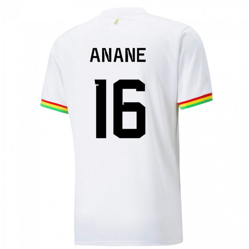 Hombre Camiseta Ghana Vincent Anane #16 Blanco 1ª Equipación 22-24 Argentina