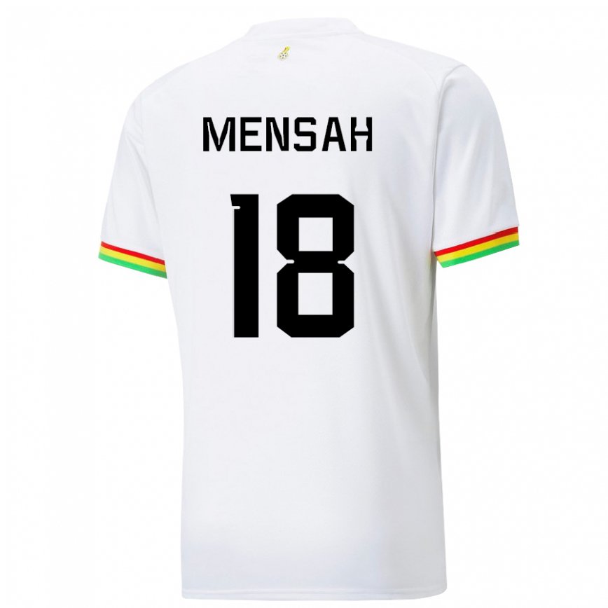 Hombre Camiseta Ghana Isaac Mensah #18 Blanco 1ª Equipación 22-24 Argentina