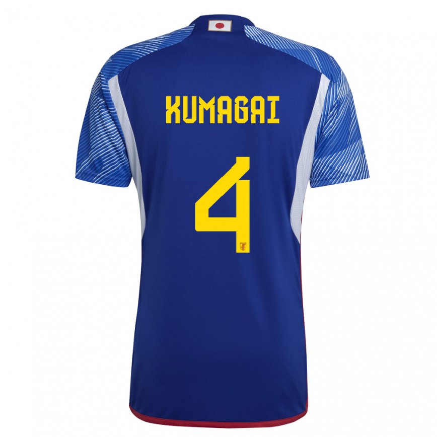 Hombre Camiseta Japón Saki Kumagai #4 Azul Real 1ª Equipación 22-24 Argentina