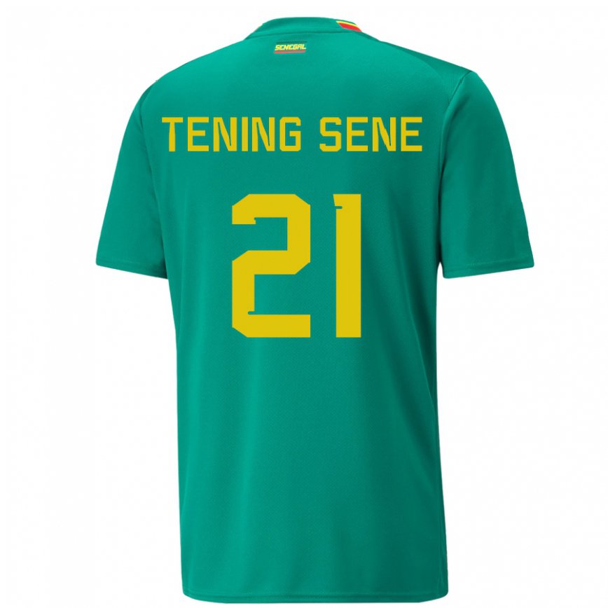 Hombre Camiseta Senegal Tening Sene #21 Verde 2ª Equipación 22-24 Argentina