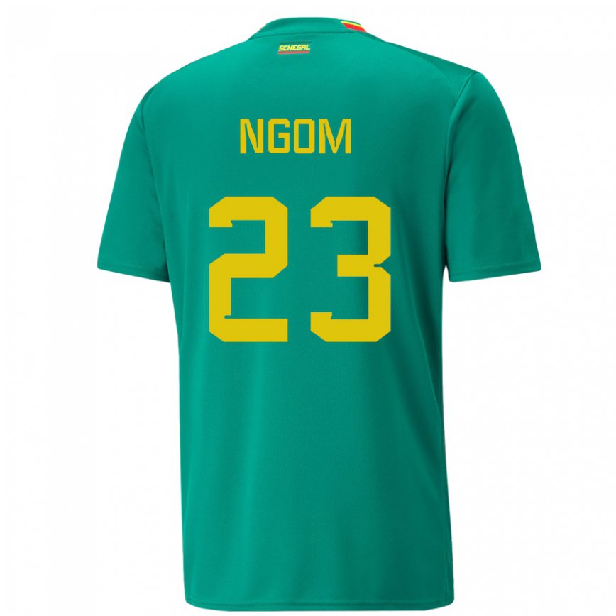 Hombre Camiseta Senegal Astou Ngom #23 Verde 2ª Equipación 22-24 Argentina