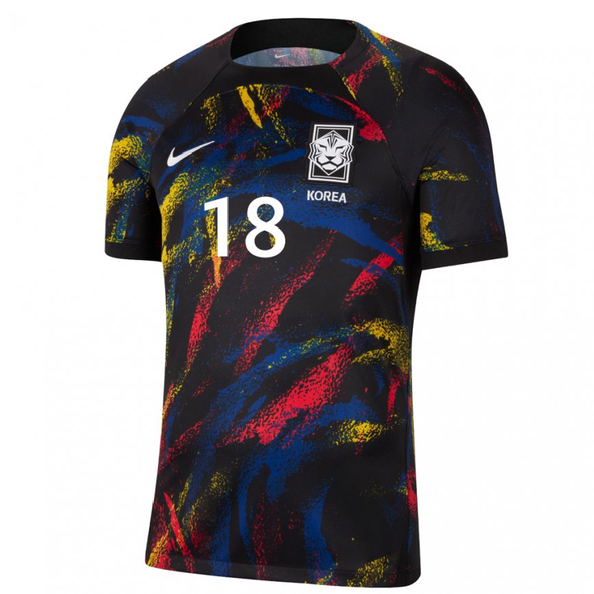 Hombre Camiseta Corea Del Sur Kim Jung Mi #18 Multicolor 2ª Equipación 22-24 Argentina