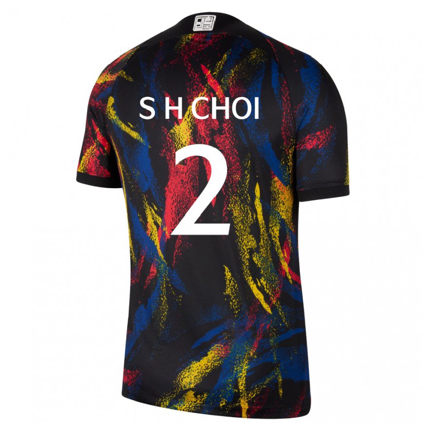 Hombre Camiseta Corea Del Sur Choi Seok Hyeon #2 Multicolor 2ª Equipación 22-24 Argentina