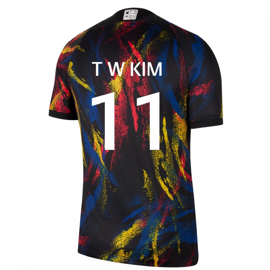 Hombre Camiseta Corea Del Sur Kim Tae Wook #11 Multicolor 2ª Equipación 22-24 Argentina