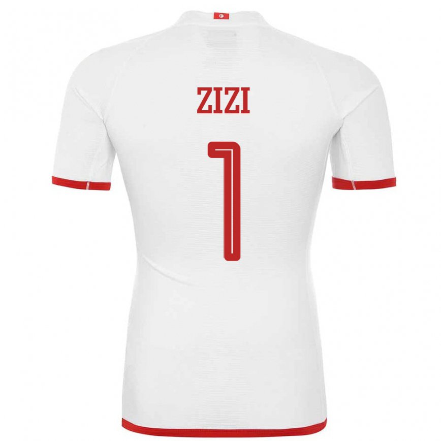 Hombre Camiseta Túnez Nesrine Zizi #1 Blanco 2ª Equipación 22-24 Argentina