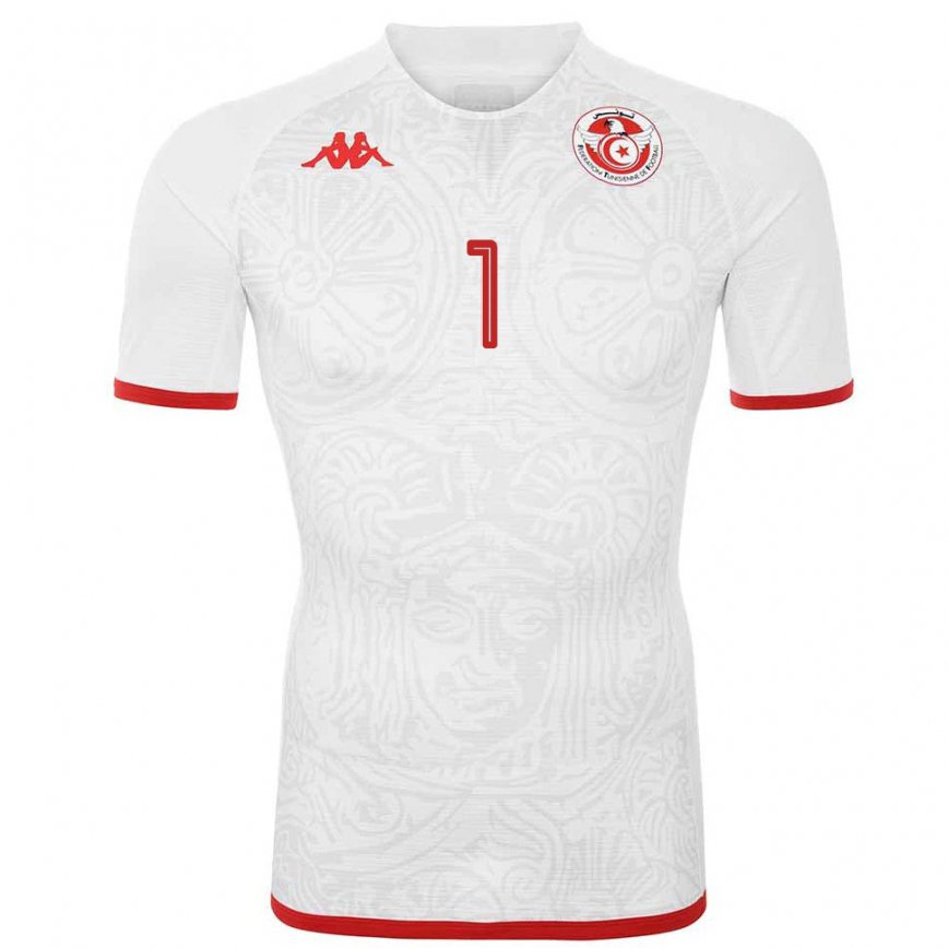 Hombre Camiseta Túnez Wassim Maghzouani #1 Blanco 2ª Equipación 22-24 Argentina