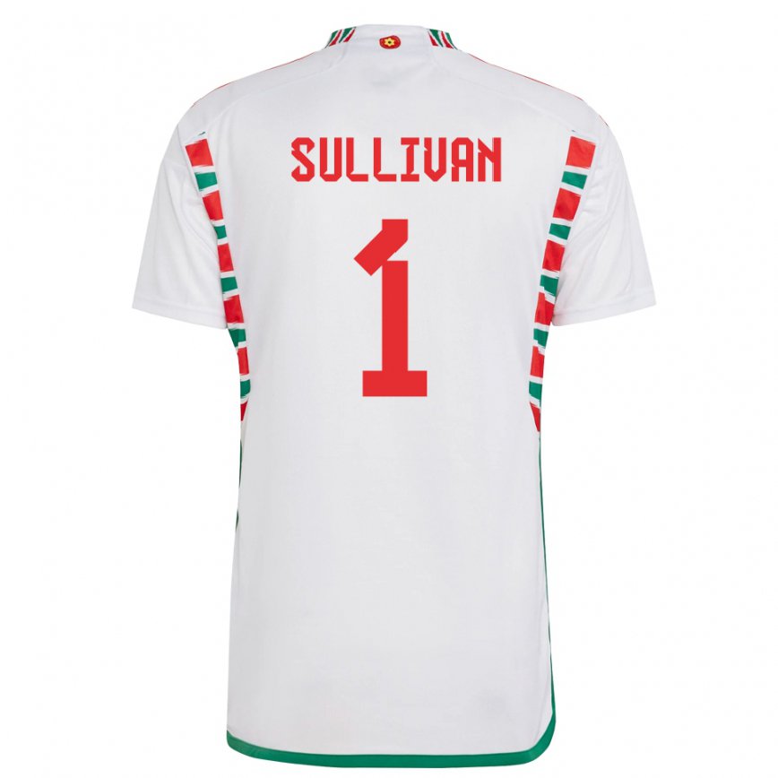 Hombre Camiseta Gales Laura O Sullivan #1 Blanco 2ª Equipación 22-24 Argentina