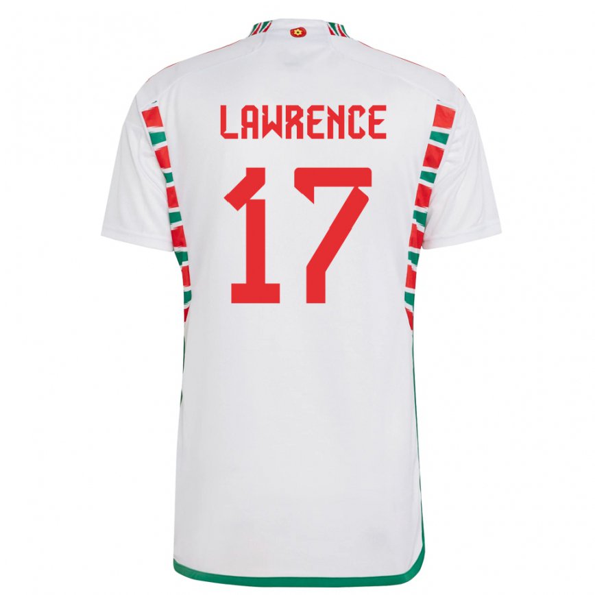 Hombre Camiseta Gales Nadia Lawrence #17 Blanco 2ª Equipación 22-24 Argentina