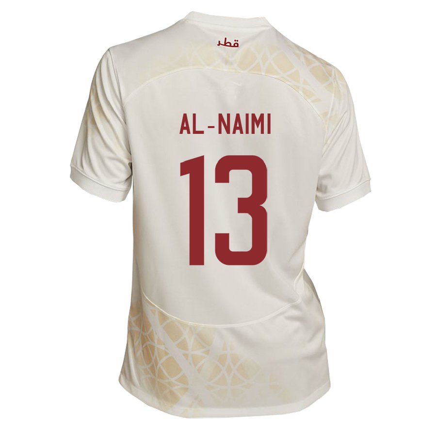 Hombre Camiseta Catar Zahra Al Naimi #13 Beis Dorado 2ª Equipación 22-24 Argentina