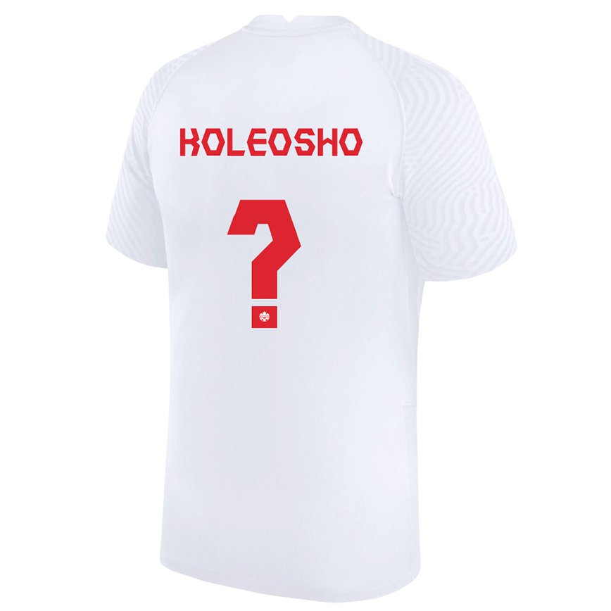 Hombre Camiseta Canadá Luca Koleosho #0 Blanco 2ª Equipación 22-24 Argentina