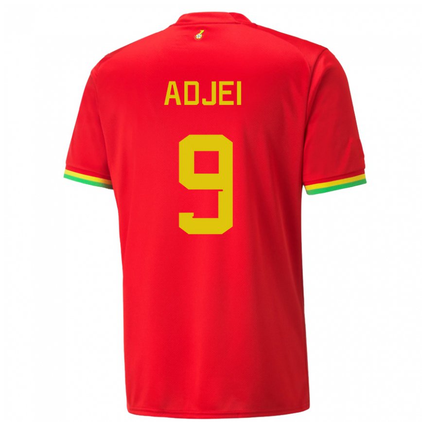 Hombre Camiseta Ghana Vivian Adjei #9 Rojo 2ª Equipación 22-24 Argentina