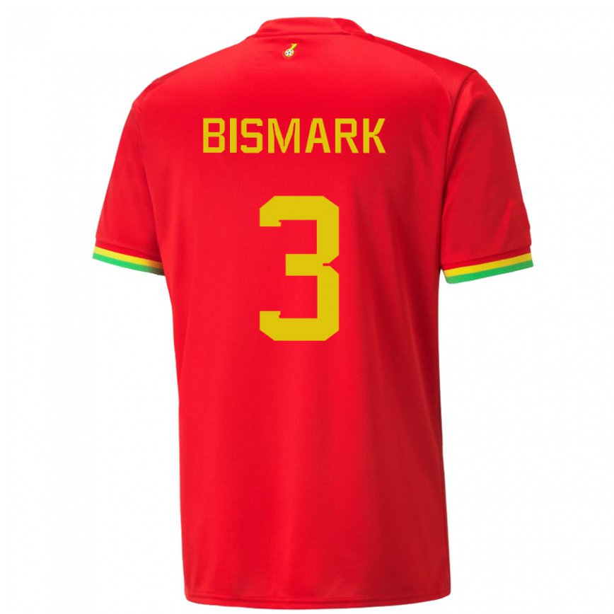 Hombre Camiseta Ghana Anim Bismark #3 Rojo 2ª Equipación 22-24 Argentina