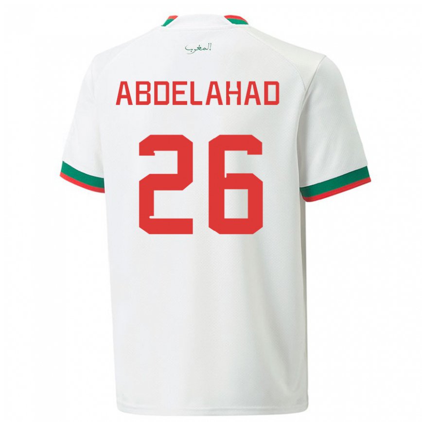 Hombre Camiseta Marruecos Imane Abdelahad #26 Blanco 2ª Equipación 22-24 Argentina