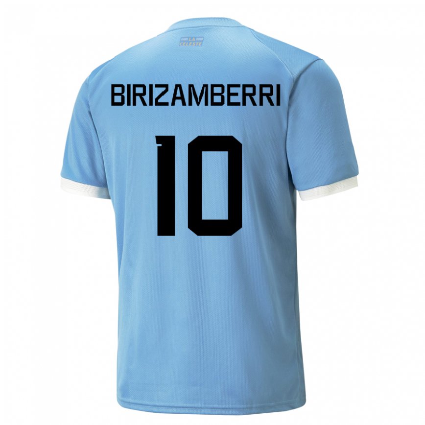 Mujer Camiseta Uruguay Carolina Birizamberri #10 Azul 1ª Equipación 22-24 Argentina