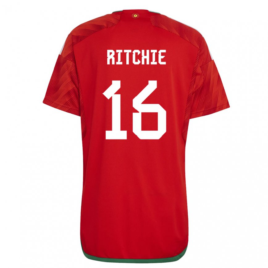 Mujer Camiseta Gales Amelia Ritchie #16 Rojo 1ª Equipación 22-24 Argentina