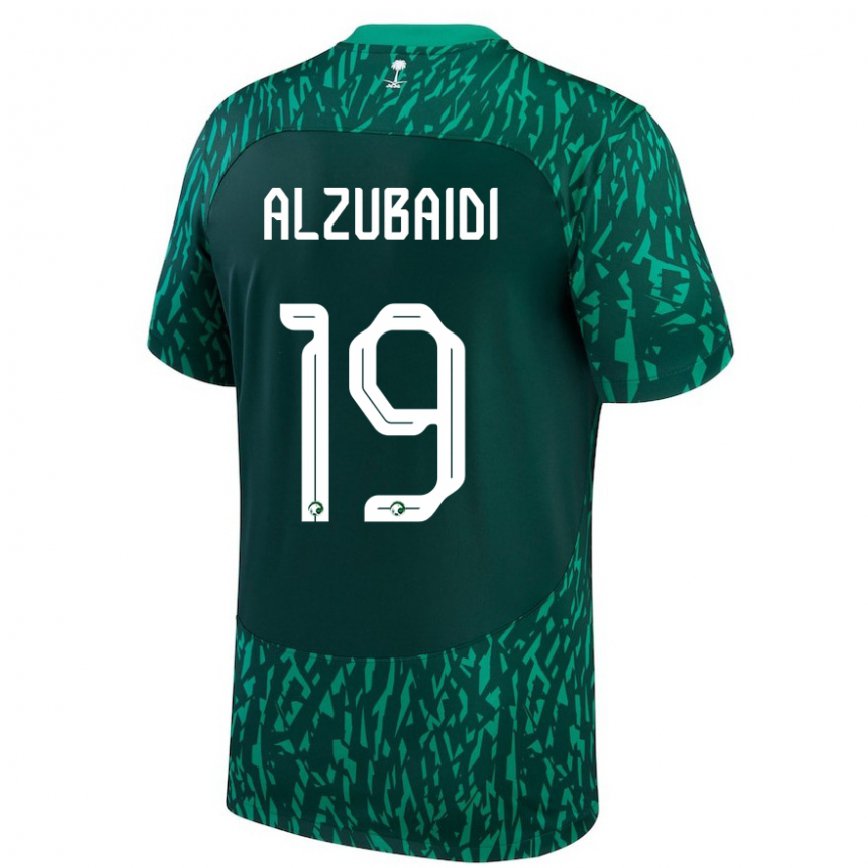 Mujer Camiseta Arabia Saudita Yaseen Alzubaidi #19 Verde Oscuro 2ª Equipación 22-24 Argentina