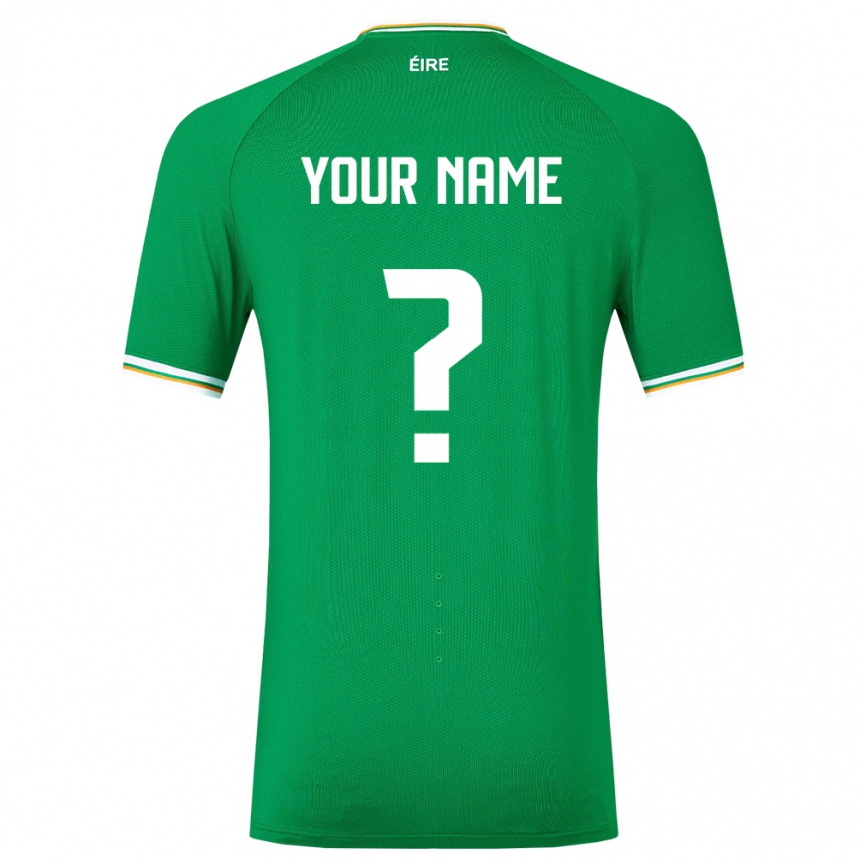 Niño Fútbol Camiseta Irlanda Su Nombre #0 Verde 1ª Equipación 24-26 Argentina