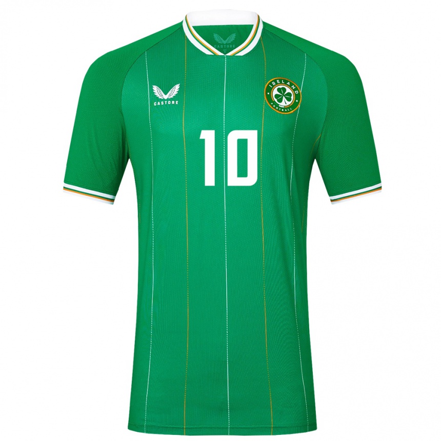 Niño Fútbol Camiseta Irlanda Denise O'sullivan #10 Verde 1ª Equipación 24-26 Argentina