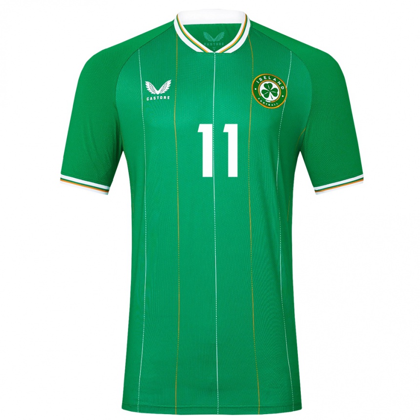 Niño Fútbol Camiseta Irlanda Éabha O'mahony #11 Verde 1ª Equipación 24-26 Argentina