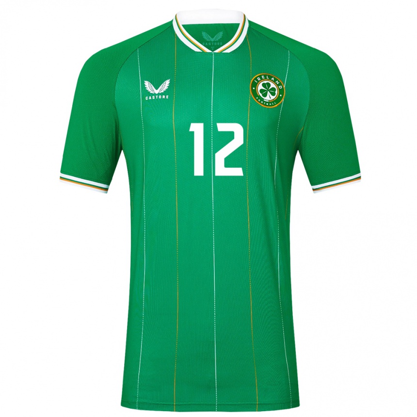 Niño Fútbol Camiseta Irlanda Harry Nevin #12 Verde 1ª Equipación 24-26 Argentina