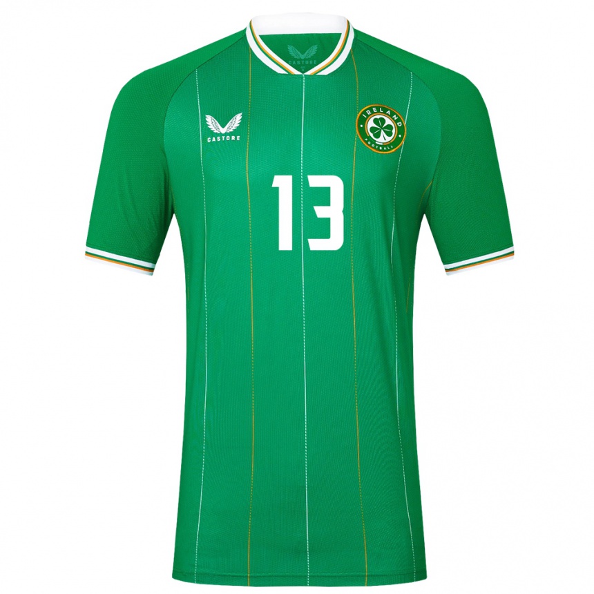 Niño Fútbol Camiseta Irlanda Liam Mcalinney #13 Verde 1ª Equipación 24-26 Argentina