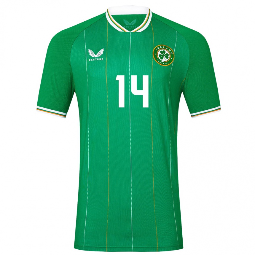 Niño Fútbol Camiseta Irlanda Heather Payne #14 Verde 1ª Equipación 24-26 Argentina