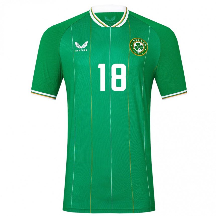 Niño Fútbol Camiseta Irlanda Kyra Carusa #18 Verde 1ª Equipación 24-26 Argentina