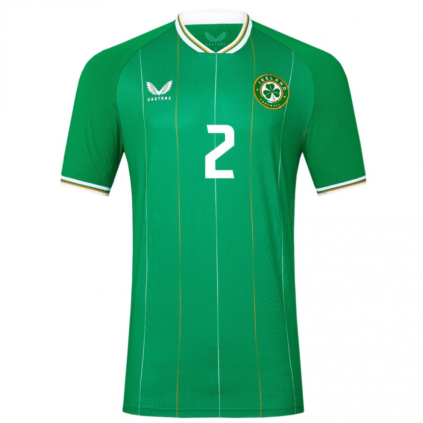 Niño Fútbol Camiseta Irlanda Jessie Stapleton #2 Verde 1ª Equipación 24-26 Argentina