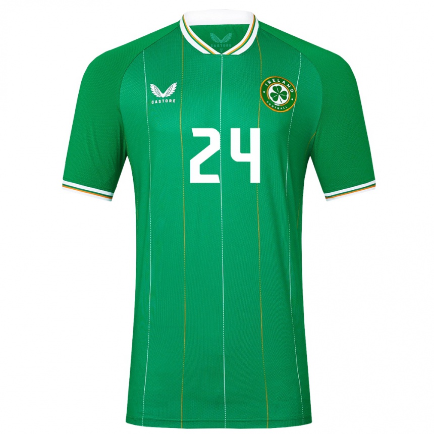 Niño Fútbol Camiseta Irlanda Sean Roughan #24 Verde 1ª Equipación 24-26 Argentina