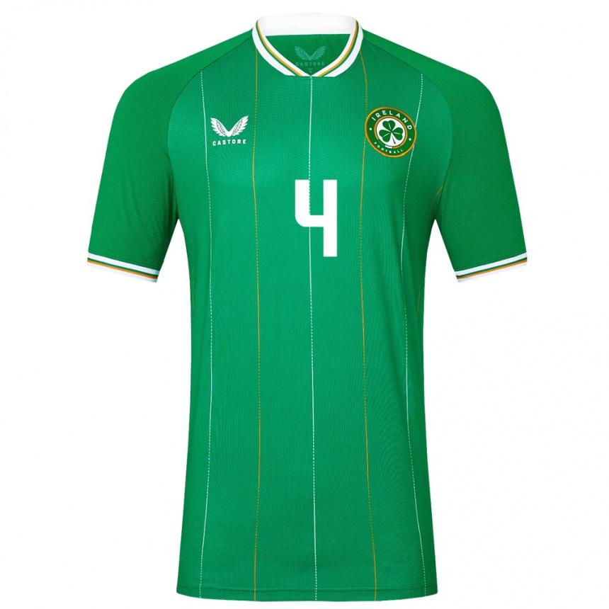 Niño Fútbol Camiseta Irlanda Luca Cailloce #4 Verde 1ª Equipación 24-26 Argentina