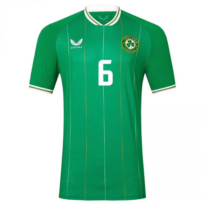 Niño Fútbol Camiseta Irlanda Josh Cullen #6 Verde 1ª Equipación 24-26 Argentina