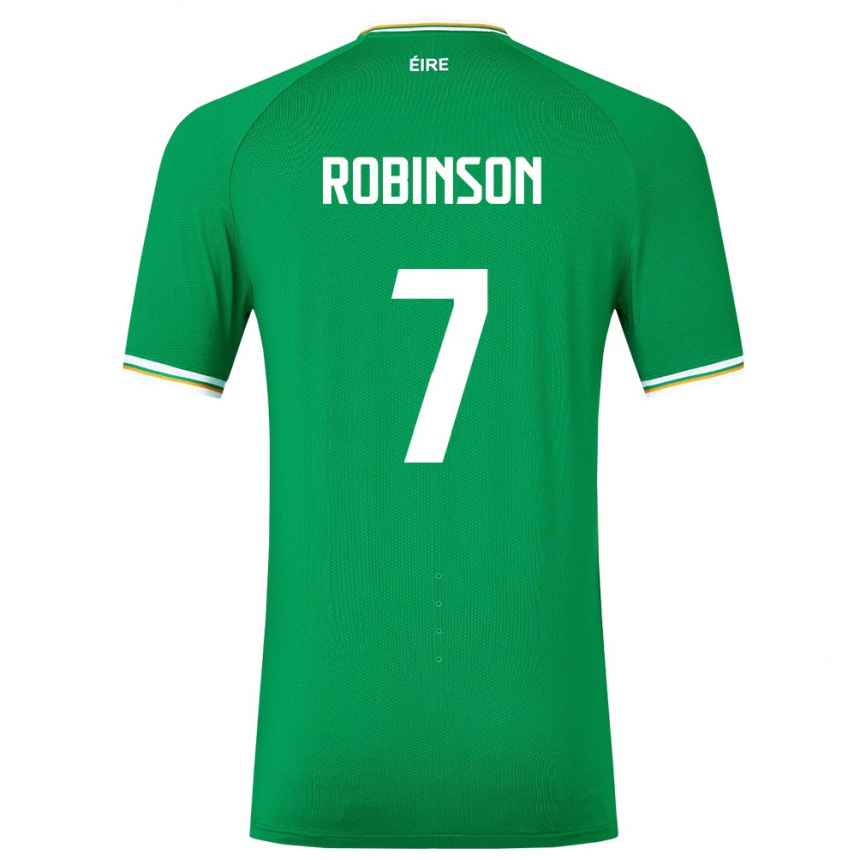 Niño Fútbol Camiseta Irlanda Callum Robinson #7 Verde 1ª Equipación 24-26 Argentina