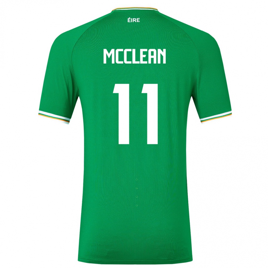 Niño Fútbol Camiseta Irlanda James Mcclean #11 Verde 1ª Equipación 24-26 Argentina