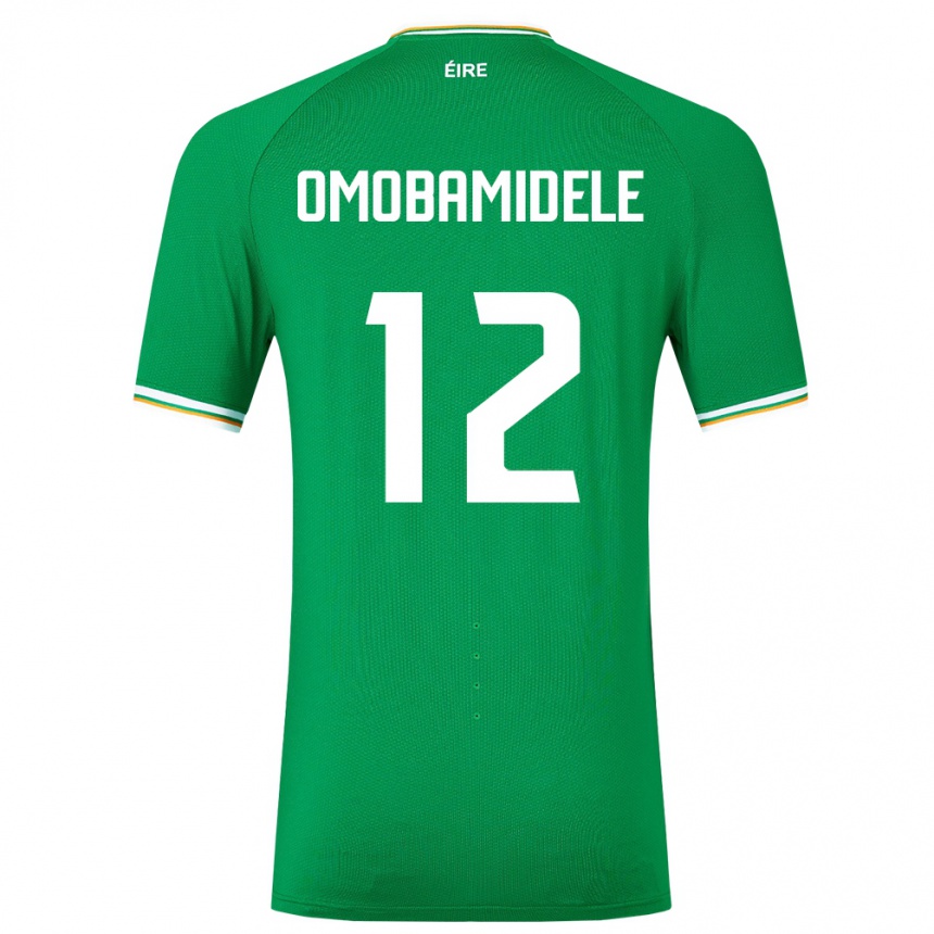 Niño Fútbol Camiseta Irlanda Andrew Omobamidele #12 Verde 1ª Equipación 24-26 Argentina