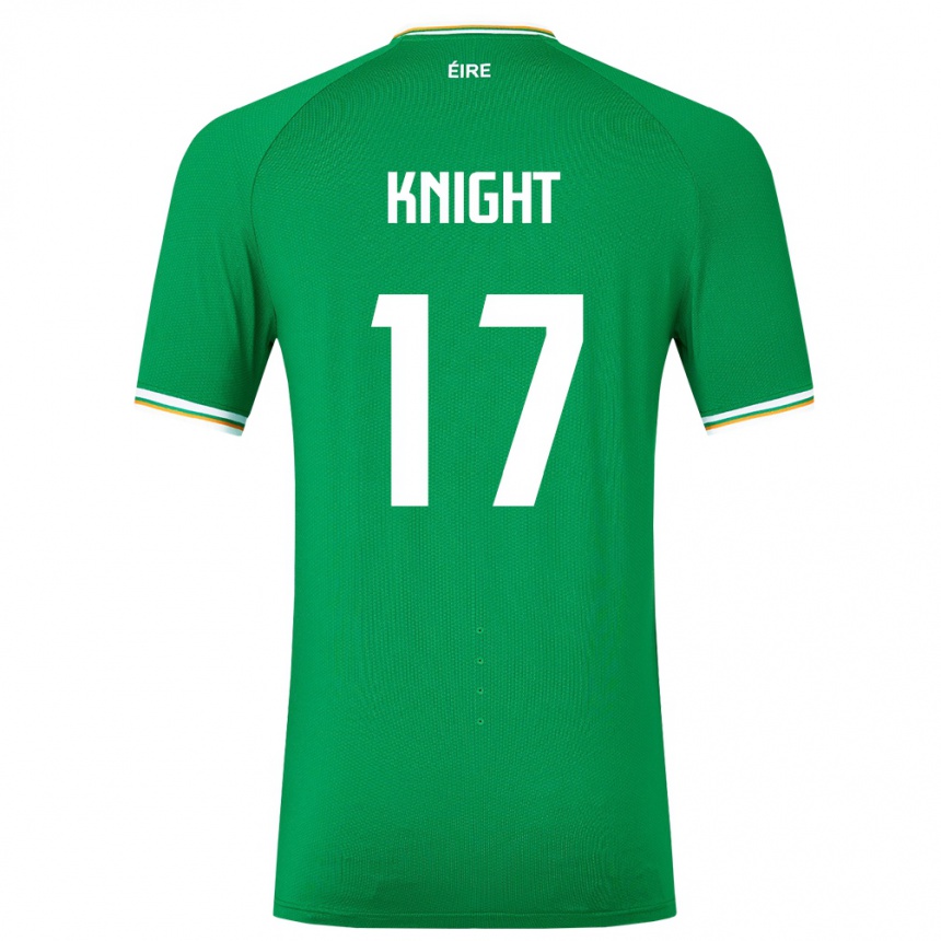 Niño Fútbol Camiseta Irlanda Jason Knight #17 Verde 1ª Equipación 24-26 Argentina