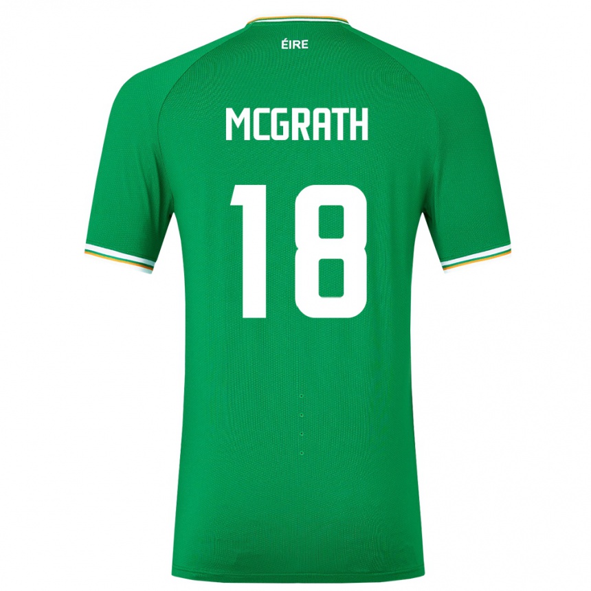 Niño Fútbol Camiseta Irlanda Jamie Mcgrath #18 Verde 1ª Equipación 24-26 Argentina