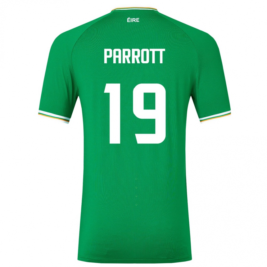 Niño Fútbol Camiseta Irlanda Troy Parrott #19 Verde 1ª Equipación 24-26 Argentina