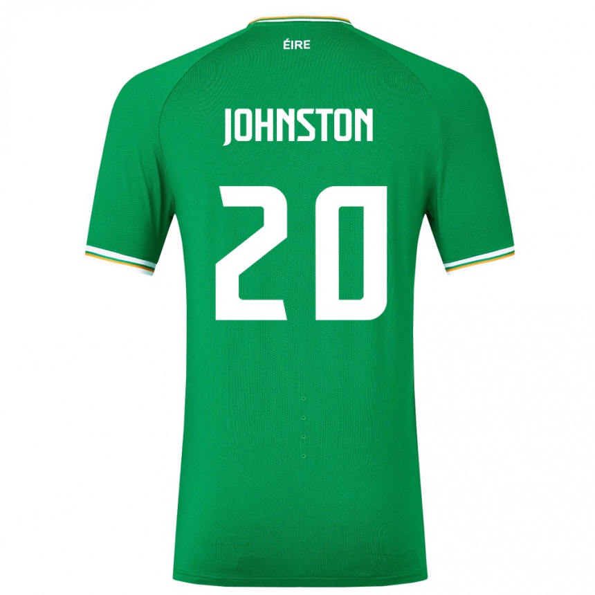 Niño Fútbol Camiseta Irlanda Mikey Johnston #20 Verde 1ª Equipación 24-26 Argentina