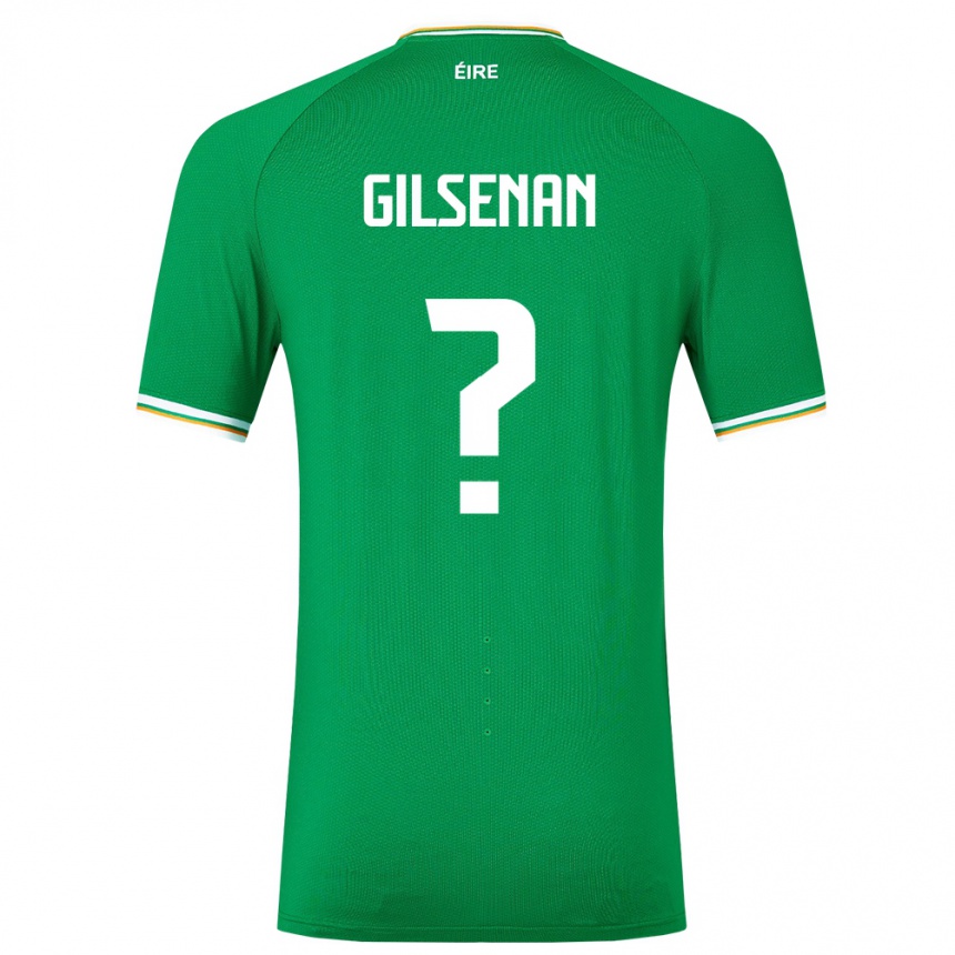 Niño Fútbol Camiseta Irlanda Zak Gilsenan #0 Verde 1ª Equipación 24-26 Argentina