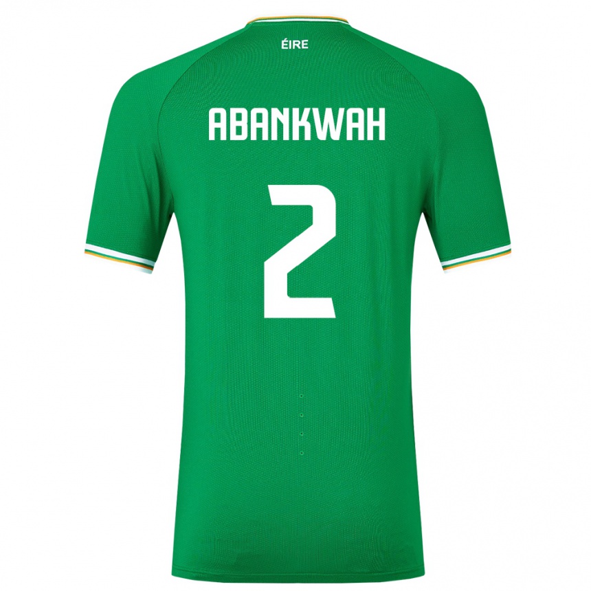 Niño Fútbol Camiseta Irlanda James Abankwah #2 Verde 1ª Equipación 24-26 Argentina