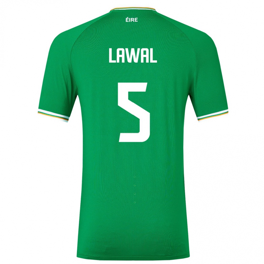 Niño Fútbol Camiseta Irlanda Bosun Lawal #5 Verde 1ª Equipación 24-26 Argentina