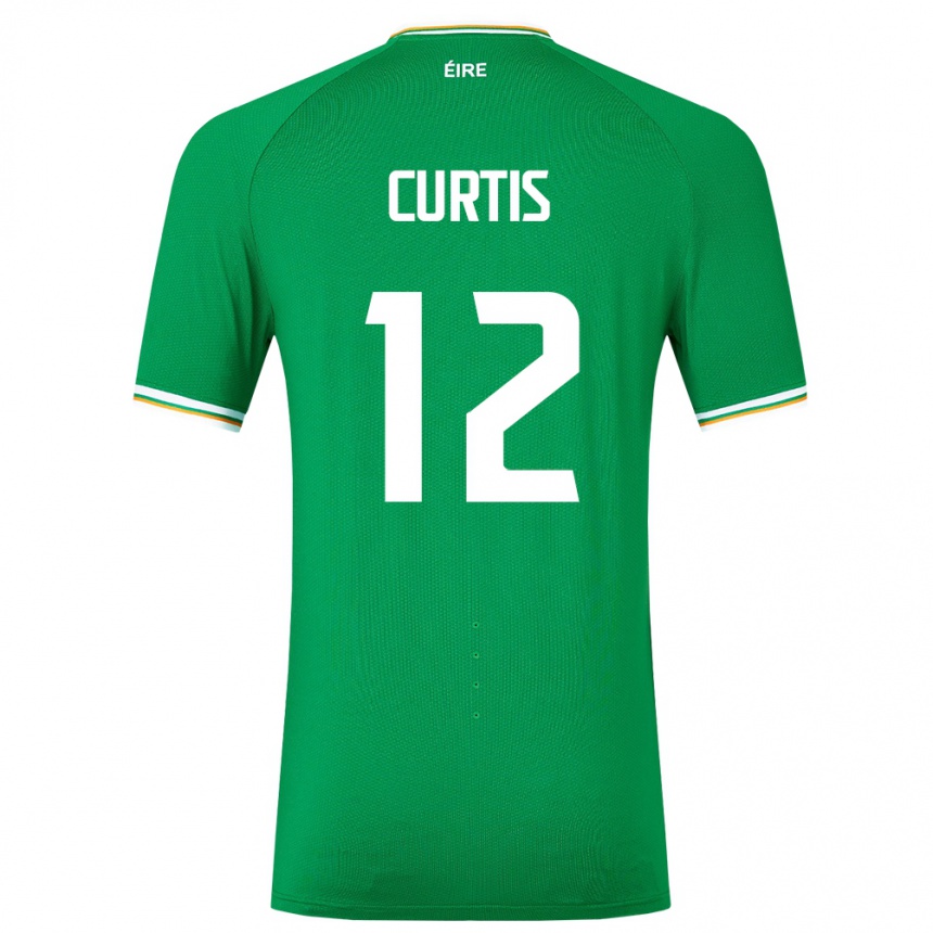 Niño Fútbol Camiseta Irlanda Sam Curtis #12 Verde 1ª Equipación 24-26 Argentina