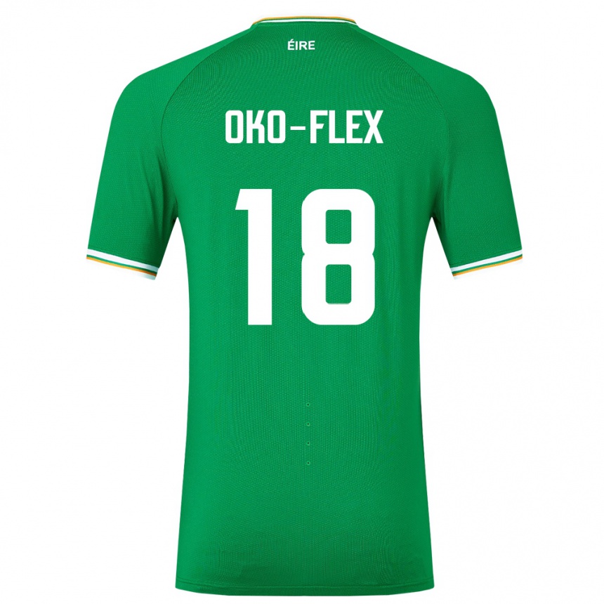 Niño Fútbol Camiseta Irlanda Armstrong Oko-Flex #18 Verde 1ª Equipación 24-26 Argentina