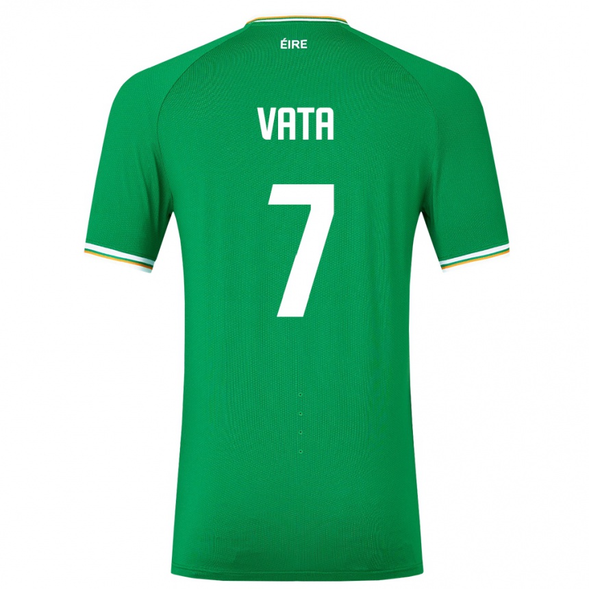 Niño Fútbol Camiseta Irlanda Rocco Vata #7 Verde 1ª Equipación 24-26 Argentina