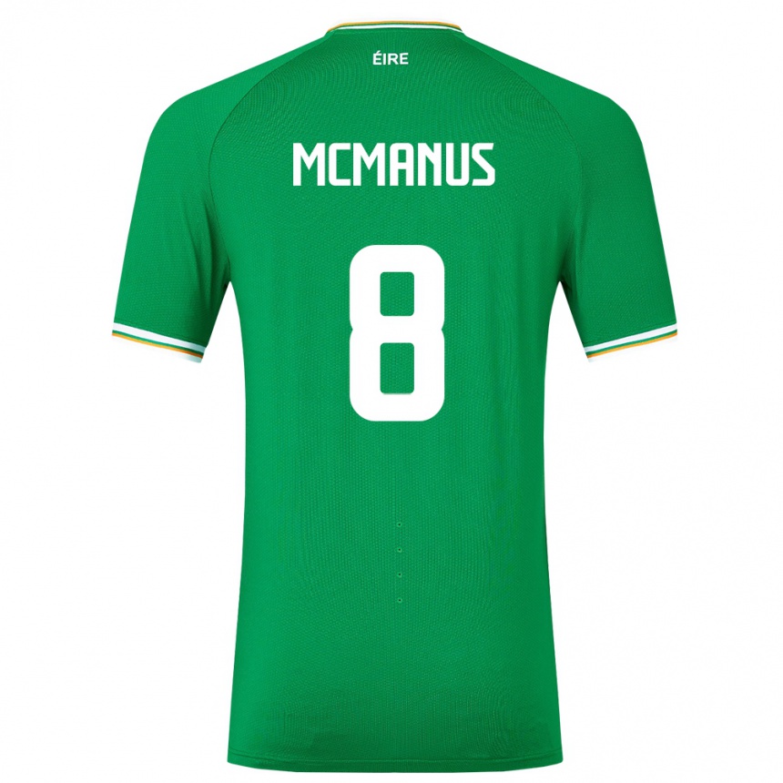 Niño Fútbol Camiseta Irlanda James Mcmanus #8 Verde 1ª Equipación 24-26 Argentina