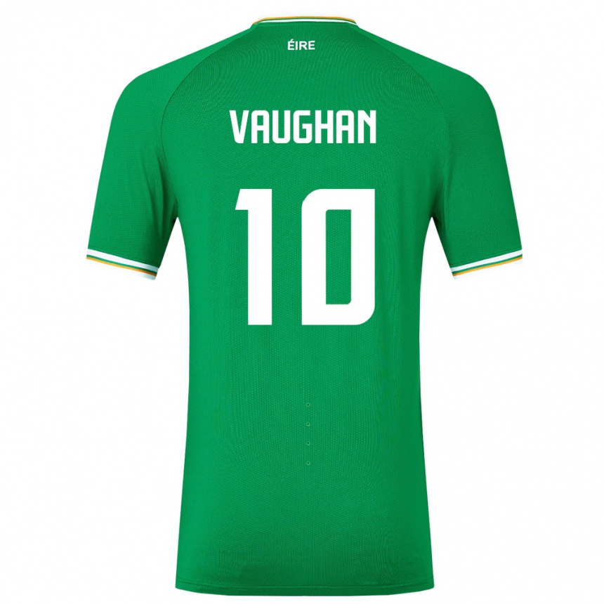 Niño Fútbol Camiseta Irlanda Harry Vaughan #10 Verde 1ª Equipación 24-26 Argentina