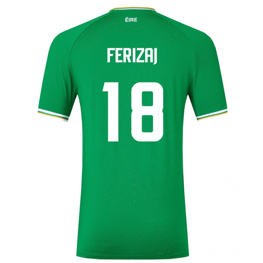 Niño Fútbol Camiseta Irlanda Justin Ferizaj #18 Verde 1ª Equipación 24-26 Argentina